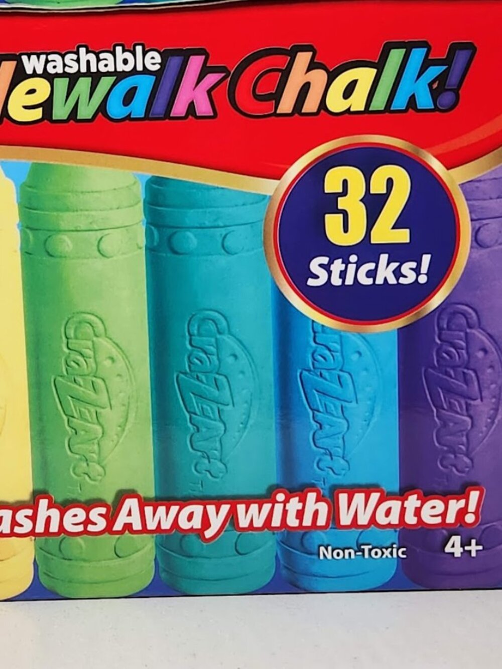 NEW Washable Sidewalk chalk 32 count school supplies preschool Montessori 32 cou